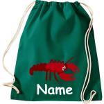 ShirtInStyle Turnbeutel, Tiere Hummer mit Wunschnamen, Kinder, Stoffbeutel, Kinderrucksack, Jute, Gymsack,