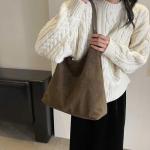 Tote Bag Suède handtas voor dames, grote shopper, tas, universiteit, hobotas, grote schoudertas, slouchy bag, buideltas, shopper, groen
