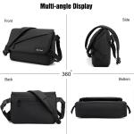FANDARE Ultralichte schoudertas voor heren, schoudertas, hangtas, werktas, nylon messenger bag voor dagelijks gebruik, vrije tijd, werk, kantoor, reizen, school, waterdichte heren 