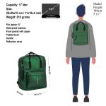 Mart Chicago Handelrugzak, 18 l, uniseks, voor volwassenen, metallic groen, 28x16x39cm, Casual
