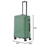 Travelite 4-Rad Hartschalenkoffer mittelgroß 65 Liter, Gepäck Serie Bali: ABS Hartschalen Trolley mit TSA Kombinationsschloss, 67 cm