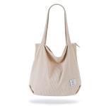 dikkere corduroy draagtas, extra grote capaciteit, handtassen, schoudertassen met rits, corduroy draagtas voor dames, meisjes, boodschappentas voor werk, school, college, dagelijks