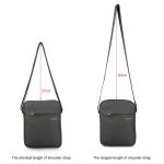 BAIGIO Heren schoudertas Cross Body Casual Messenger Bag Canvas Satchel voor Portemonnee Mobiele Telefoon Sleutel, A - zwart, Casual