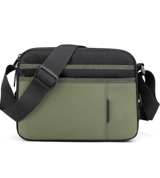 CHDWEY Umhängetaschen für Herren Männer Umhängetasche Business Crossbody Tasche Nylon Mann Messenger Bag Hohe Qualität Männliche Outdoor Sports Tasche Handtaschen(Green)