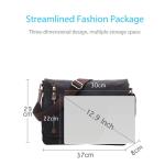 FANDARE Retro schoudertas canvas laptoprugzak voor 14 inch laptop koerierstas heren dames crossbody messenger bag reizen school universiteit werk multifunctionele schooltas