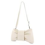 - T214 - Italiaanse schoudertas clutch leer klein, Crème, Small