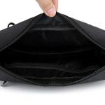 CHDWEY Umhängetaschen für Herren Mode Casual Oxford Männer Tasche Feste Farbe Oxford Männer Messenger Bag Männliche Reise Geschäft Vielseitige Umhängetasche(Black,19X8X27cm)