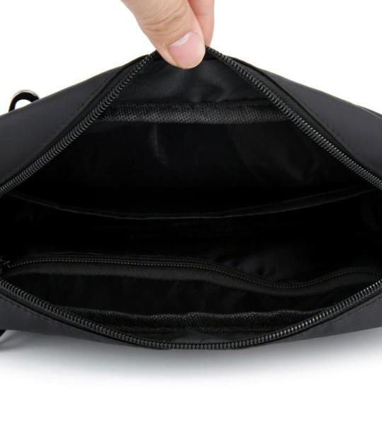 CHDWEY Umhängetaschen für Herren Mode Casual Oxford Männer Tasche Feste Farbe Oxford Männer Messenger Bag Männliche Reise Geschäft Vielseitige Umhängetasche(Black,17X8X25cm)