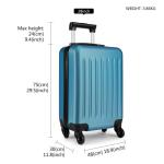 KONO Koffer Reisekoffer Kofferset Trolley Hartschale ABS Gepäck 4 Rollen Spinner Rollenkoffer Klein-Mittlerer-Großer Koffer (Dunkelblau, Set)