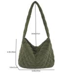Schoudertas voor dames, handtas, corduroy tassen, grote shopper, tote bag, schoudertas, casual crossbody tas voor school, kantoor, werk, reizen, uitstapjes, winkelen, 01, groen, La