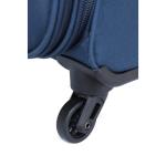 BEIBYE Reiskoffer met 4 wielen, stoffen koffer, handbagage, kinderbagage, koffer, trolley, set van XL-L-M, blauw, Zacht