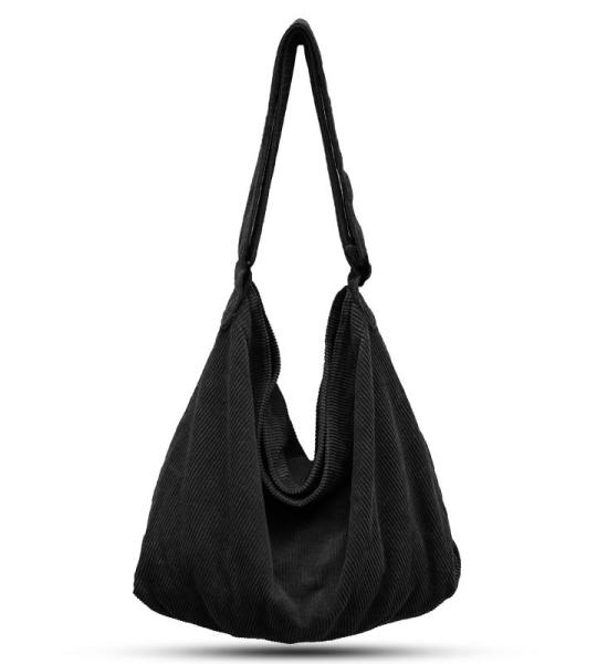 Schoudertas voor dames, handtas, corduroy tassen, grote shopper, tote bag, schoudertas, casual crossbody tas voor school, universiteit, kantoor, werk, reizen, uitstapjes, winkelen,