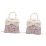 COLLBATH 2 stuks schooltas kinderen strik portemonnee Carteras Para parel schoudertas kinderparel handtassen portemonnees voor vrouwen kleine schoudertas beddengoed van katoen meis