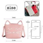 De handtas voor kleine meisjes, schattig, prinses, mini-tassen, schoudertas met kattenkruis, Glanzend zwart, Taille unique, Modern