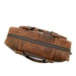 SPYBY Schoudertassen leren handtassen, duffeltassen voor mannen, bagareizen duffels 's nachts weekendtassen (kleur: bruin)