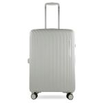 bugatti Hera Reiskoffer met harde schaal met 4 wielen (S, M, L), extra lichte reiskoffer van PP licht en handbagagetrolley, Crème, koffer