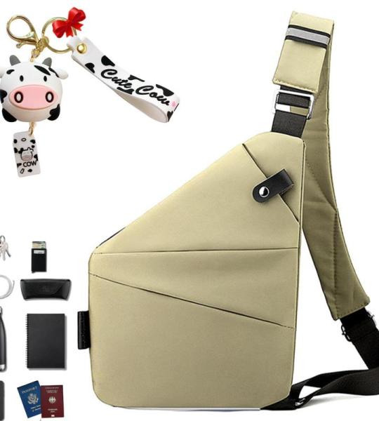 Gipfelfreund Anti-diefstal tas, Gipfelfreund Anti-diefstal schoudertas, borsttas, voor dames en heren