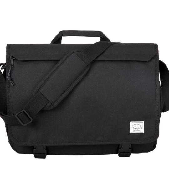 Schoudertas voor heren, waterdicht, laptoptas, 15,6 inch, schoudertas, dames, pc, kantoor, boodschappentas, laptop met schouderriem, gevoerd, werk, 136 zwart