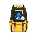 Stitch Premium rugzak voor middelbare scholieren, schoolrugzak, reistas voor jongens en meisjes, met netvak aan de zijkant en voorvak met ritssluiting, meerkleurig, 47 cm (hoogte),