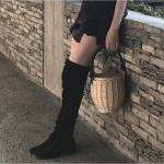 Strotas geweven groentemand tas handtas strandtas handtas handtas, beige, l