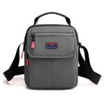 CHDWEY Umhängetaschen für Herren Vintage Mann Crossbody Tasche Kleine Männer Umhängetasche Tragbare Nylon Männliche Geldbörse Casual Mobiltelefon Jungen Messenger Bag(Grijs)
