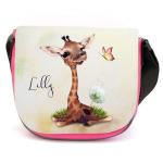ilka parey wandtattoo-welt Kleuterschool tas giraffe met paardenbloem roze kindertas gewenste naam kgt51 - geselecteerde grootte: *1. Kleuterschool tas *
