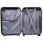 Trendyshop365 Harde koffer 3-delige trolleyset dubbele wielen cijferslot, zilver, kofferset