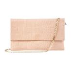 TruClothing.com Echt lederen clutch-schoudertas voor dames, metalen ketting, schoudertas met textuur