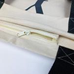 stijlvolle ruime draagtas, gepersonaliseerd bedrukt, met binnenzak, ritssluiting en grote bodem, katoenen tas, stoffen shopper, handtas, Oeko-Tex 100 standaard gecertificeerd.