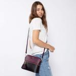 Handtas Dames Shopper Schoudertas Dames Handbags Set Women Grote Damestas Handtassen 3-Delige Set, Paars Zwart