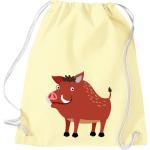 ShirtInStyle Turnbeutel, Wildschwein, Kinder, Stoffbeutel, Kinderrucksack, Jute, Gymsack,