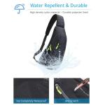 PivotWing Borstzak, sling-rugzak, kleine schoudertas, waterafstotend nylon, honingraatnetkussen, lichte kleine sling rugzak voor wandelingen, reizen, fietsen, hondenuitlaten, grijs
