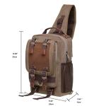 KAUKKO Canvas Tactical Vintage Borsttas Tactical Schoudertas