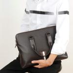 CHDWEY Umhängetaschen für Herren Männer Business Aktentasche Leder Laptop Handtasche Umhängetasche Kreuz Körpertasche Doppelschichten Messenger Bag Männliche Reisetasche(2)