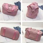CHDWEY Umhängetaschen für Herren Sport Gym Fitness Trockene nasse Trennung Yoga Bag Reise Handtaschen for Schuhe Frauen Die Schulter SAC de Sport Gepäck Duffle(Grijs)