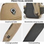 Canvas Borsttas & Schoudertas & Sling Bag voor Mannen en Vrouwen Geschikt voor Reizen, Wandelen en Dagjes Uit