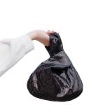 Polsknoop tas dames mode omkeerbare pailletten handtas mouw knoop zakje feest avond clutch portemonnee trendy meisjes glitter pols knoop tas (zwart)