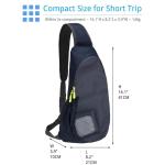 PivotWing Borstzak, sling-rugzak, kleine schoudertas, waterafstotend nylon, honingraatnetkussen, lichte kleine sling rugzak voor wandelingen, reizen, fietsen, hondenuitlaten, marin
