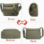 messenger schoudertas met meerdere vakken, voor dames en heren, casual canvas schoudertas voor reizen, kantoor, shopping, school, vissen, kamperen, wandelen, dagelijks gebruik (Gro