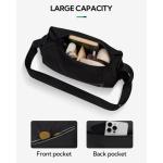 Schoudertas heren schoudertas dames mannenhandtas borsttas crossbody sling bag messenger crossbag multifunctionele tas voor sport reizen pendelen fietsen wandelen, zwart, Medium