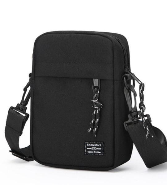 Crossbody tas voor mobiele telefoon, waterdichte borsttas met ritssluiting, kleine schoudertas voor heren, anti-diefstal schoudertas, voor dagelijks gebruik, reizen, enz, zwart, He