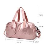 CHDWEY Umhängetaschen für Herren Glänzende Yoga-Matt-Tasche Fitness-Gymnastasche Trockene nasse Handtaschen for Frauen Schuhe Reise-Training Rosa Yoga-Matt-Tasche(Silver)