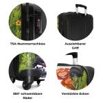 NoBoringSuitcases.com Kinderkoffer, handbagage, harde koffer met TSA-slot, jongens en meisjes, trolley, reiskoffer, draagtas, rolkoffer, klein of middelgroot, 25 jungledieren, kind