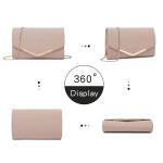 Elegante Kettingzak Damestas Clutch tas Handtas Bruiloft Avondtasje Meisje (Roze)