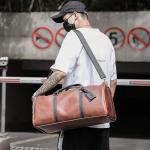 CHDWEY Umhängetaschen für Herren HANDHÄUSE GROßFÄNGLICHE AKTUELLE-AUSGABE-DUFFEL-BAG, CRACED HORDE Ledersport- und Freizeit-Reisetasche, Fitness-Tasche Reisetasche, Härten-St