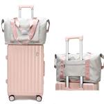CHDWEY Umhängetaschen für Herren Große Kapazität Falten Reisetaschen wasserdichte Tote Handtasche Reisen Duffle Bags Multifunktionale Frauen Reisetaschen Dropshipping(Grijs)