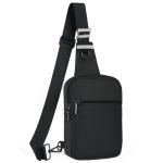 Sling Bag Schoudertas, borsttas, schoudertas voor dames en heren, met RFID-blokkering, borsttas, crossbody tas, kleine herentas, geschikt voor linker- en rechterschouders, zwart, s
