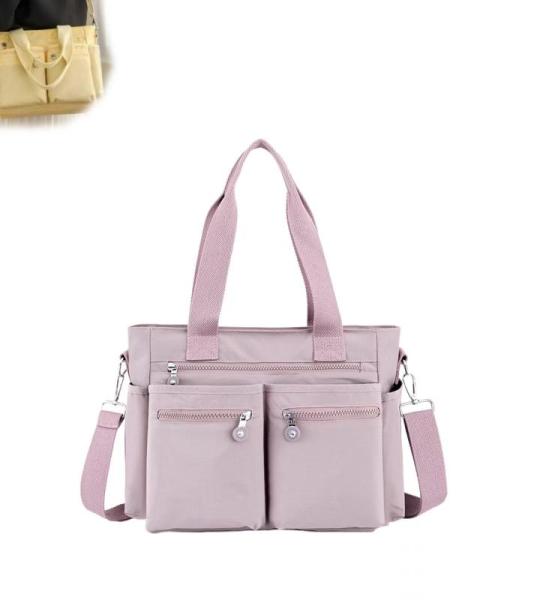 Generisch Große, Schlichte Tragetasche For Damen Mit Reißverschluss Und Mehreren Taschen, Große Umhängetasche, Einfarbig, Große Kapazität, Rucksack Mit Mehreren Fächern