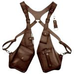 Gkumgwo Anti-Diebstahl-Geschirr aus Leder – verstellbares Geschirr, Geldbörse, mittelalterliches Retro, Handy-Tasche für Männer und Frauen, verstellbarer PU-Lederriemen, Brief