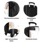 NoBoringSuitcases.com Kinderkoffer, handbagage, harde koffer met TSA-slot, jongens en meisjes, trolley, reiskoffer, draagtas, rolkoffer, klein of middelgroot, 38 regenboogpatronen,